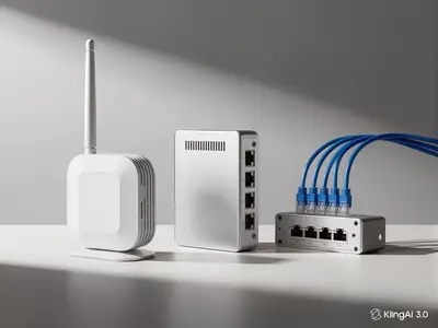 Borne Wi-Fi, switch et câbles